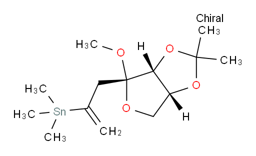 (3-((3aR,4S,6aR)-4-methoxy-2,2-dimethyltetrahydrofuro[3,4-d][1,3]dioxol-4-yl)prop-1-en-2-yl)trimethylstannane