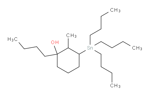 1-butyl-2-methyl-3-(tributylstannyl)cyclohexanol