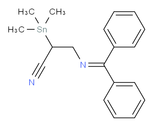 3-((diphenylmethylene)amino)-2-(trimethylstannyl)propanenitrile