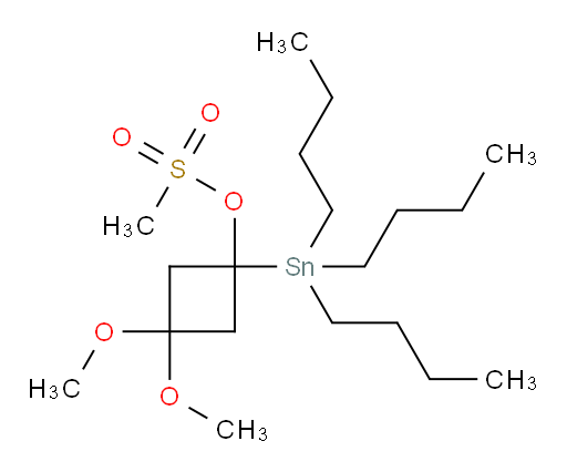 3,3-dimethoxy-1-(tributylstannyl)cyclobutyl methanesulfonate