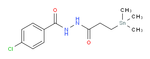 4-氯-N'-(3-(三甲基锡基)丙酰)苯甲酰肼