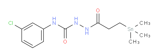 N-(3-chlorophenyl)-2-(3-(trimethylstannyl)propanoyl)hydrazinecarboxamide