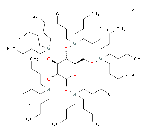 (((3R,4S,5R,6R)-6-(((tributylstannyl)oxy)methyl)tetrahydro-2H-pyran-2,3,4,5-tetrayl)tetrakis(oxy))tetrakis(tributylstannane)