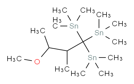 (3-methoxy-2-methylbutane-1,1,1-triyl)tris(trimethylstannane)