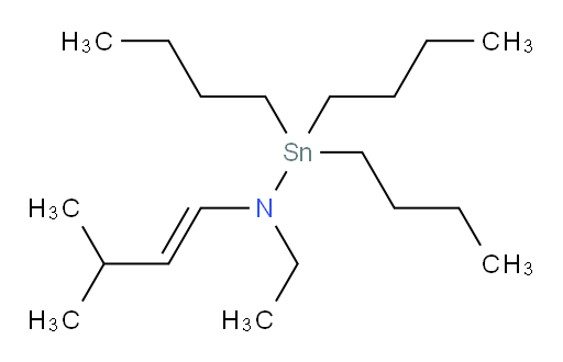 (E)-1,1,1-tributyl-N-ethyl-N-(3-methylbut-1-en-1-yl)stannanamine