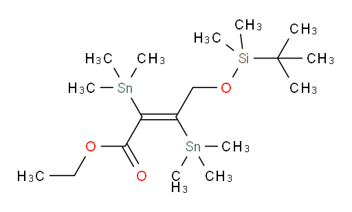(E)-ethyl 4-((tert-butyldimethylsilyl)oxy)-2,3-bis(trimethylstannyl)but-2-enoate
