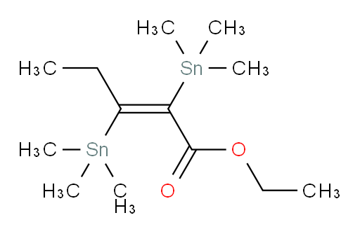 (E)-ethyl 2,3-bis(trimethylstannyl)pent-2-enoate