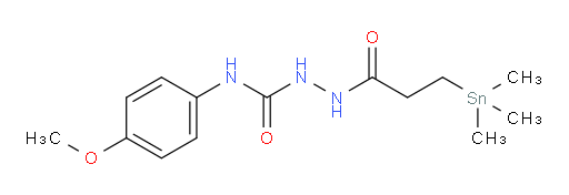 N-(4-methoxyphenyl)-2-(3-(trimethylstannyl)propanoyl)hydrazinecarboxamide