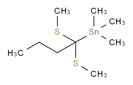 (1,1-bis(methylthio)butyl)trimethylstannane