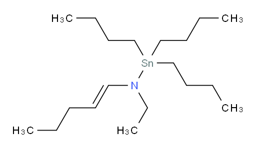 (E)-1,1,1-tributyl-N-ethyl-N-(pent-1-en-1-yl)stannanamine