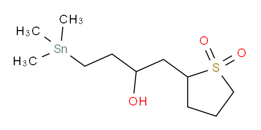 2-(2-hydroxy-4-(trimethylstannyl)butyl)tetrahydrothiophene 1,1-dioxide