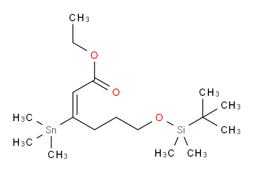 (E)-ethyl 6-((tert-butyldimethylsilyl)oxy)-3-(trimethylstannyl)hex-2-enoate