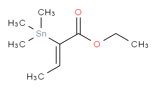 (Z)-ethyl 2-(trimethylstannyl)but-2-enoate; (E)--ethyl 2-(trimethylstannyl)but-2-enoate