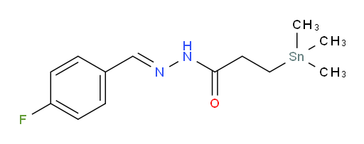 (E)-N'-(4-fluorobenzylidene)-3-(trimethylstannyl)propanehydrazide