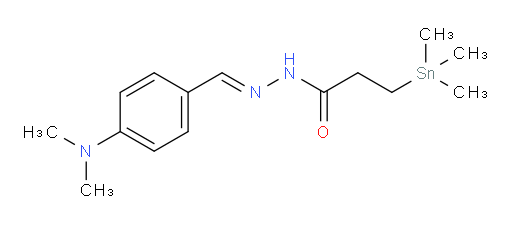 (E)-N'-(4-(dimethylamino)benzylidene)-3-(trimethylstannyl)propanehydrazide