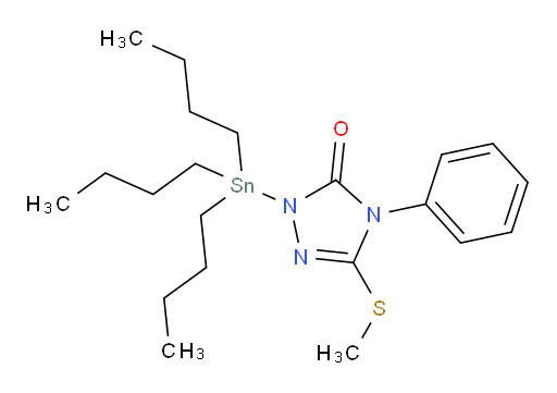 3-(methylthio)-4-phenyl-1-(tributylstannyl)-1H-1,2,4-triazol-5(4H)-one