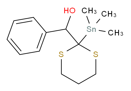phenyl(2-(trimethylstannyl)-1,3-dithian-2-yl)methanol