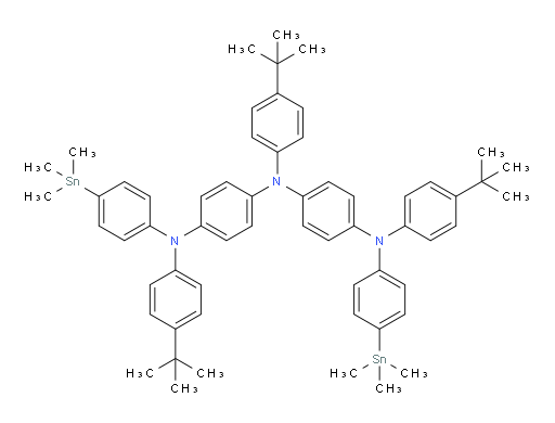 N1,N4-bis(4-(tert-butyl)phenyl)-N1-(4-((4-(tert-butyl)phenyl)(4-(trimethylstannyl)phenyl)amino)phenyl)-N4-(4-(trimethylstannyl)phenyl)benzene-1,4-diamine