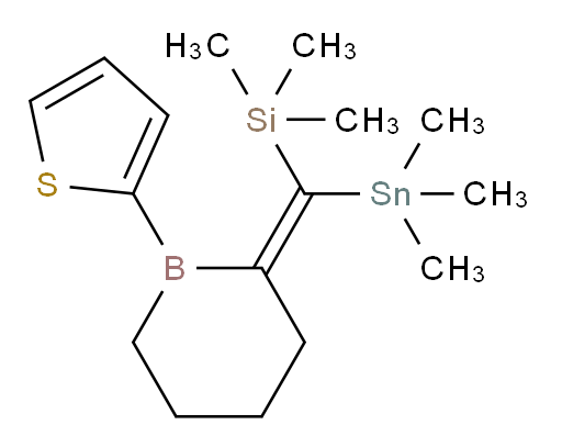 (Z)-trimethyl((1-(thiophen-2-yl)borinan-2-ylidene)(trimethylstannyl)methyl)silane