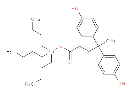 tributylstannyl 4,4-bis(4-hydroxyphenyl)pentanoate