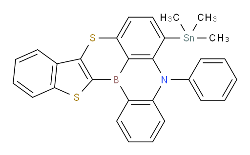 5-苯基-6-(三甲基锡基)-5H-9,14-二硫代-5-氮杂-14b-borafluoreno[3,2,1-de]蒽