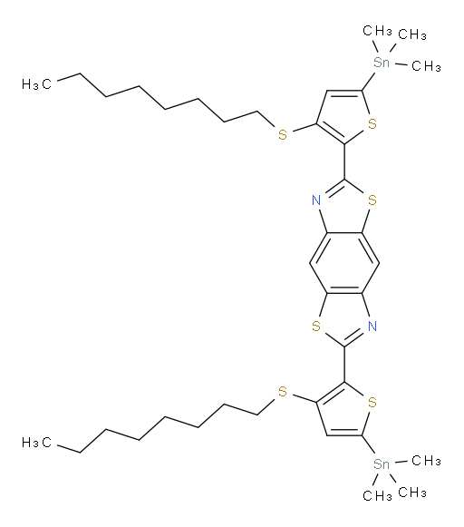 2,6-bis(3-(octylthio)-5-(trimethylstannyl)thiophen-2-yl)benzo[1,2-d:4,5-d']bis(thiazole)