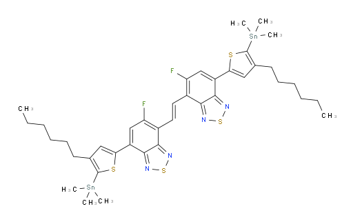 (E)-1,2-bis(5-fluoro-7-(4-hexyl-5-(trimethylstannyl)thiophen-2-yl)benzo[c][1,2,5]thiadiazol-4-yl)ethene