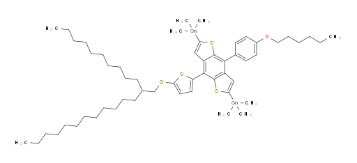 (4-(5-((2-decyltetradecyl)thio)thiophen-2-yl)-8-(4-(hexyloxy)phenyl)benzo[1,2-b:4,5-b']dithiophene-2,6-diyl)bis(trimethylstannane)