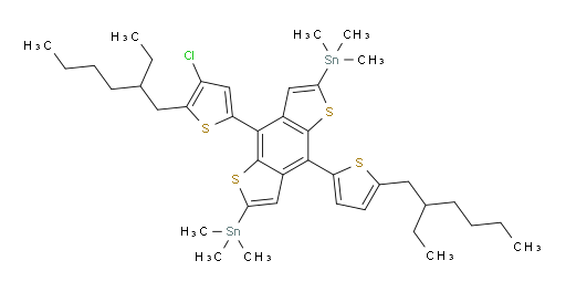 (4-(4-chloro-5-(2-ethylhexyl)thiophen-2-yl)-8-(5-(2-ethylhexyl)thiophen-2-yl)benzo[1,2-b:4,5-b']dithiophene-2,6-diyl)bis(trimethylstannane)