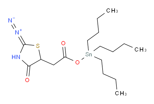 三丁基锡基 2-(2-二偶氮-4-氧代噻唑烷-5-基)乙酸酯