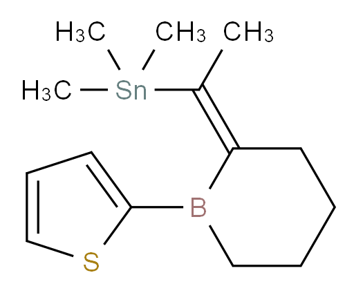 (E)-trimethyl(1-(1-(thiophen-2-yl)borinan-2-ylidene)ethyl)stannane