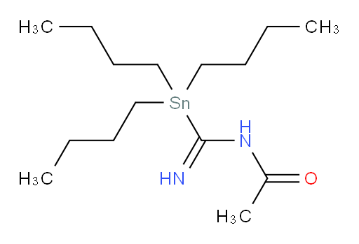 N-(imino(tributylstannyl)methyl)acetamide