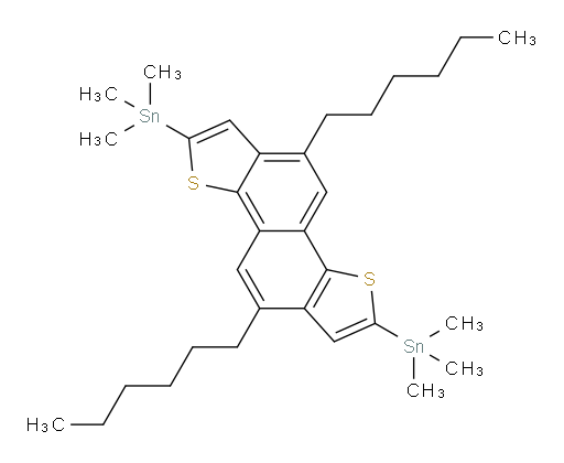 (5,10-dihexylnaphtho[1,2-b:5,6-b']dithiophene-2,7-diyl)bis(trimethylstannane)