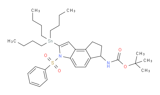 tert-butyl (3-(phenylsulfonyl)-2-(tributylstannyl)-3,6,7,8-tetrahydrocyclopenta[e]indol-6-yl)carbamate