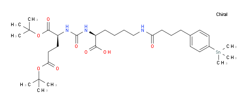 (S)-2-(3-((S)-1,5-di-tert-butoxy-1,5-dioxopentan-2-yl)ureido)-6-(4-(4-(trimethylstannyl)phenyl)butanamido)hexanoic acid