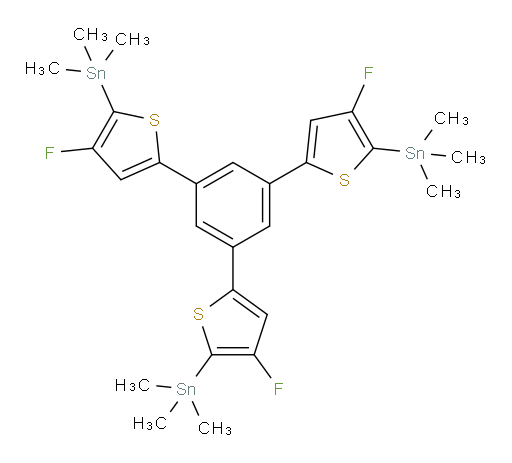1,3,5-三(4-氟-5-(三甲基锡基)噻吩-2-基)苯