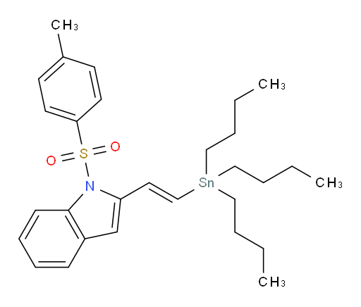 (E)-1-tosyl-2-(2-(tributylstannyl)vinyl)-1H-indole