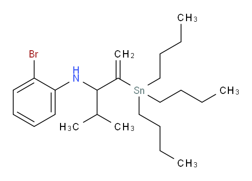 2-bromo-N-(4-methyl-2-(tributylstannyl)pent-1-en-3-yl)aniline
