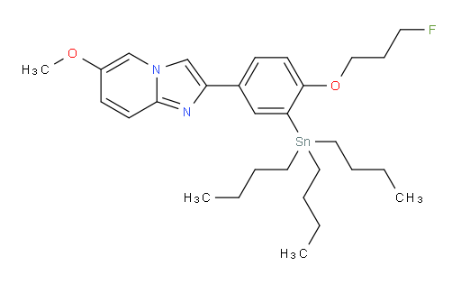 2-(4-(3-fluoropropoxy)-3-(tributylstannyl)phenyl)-6-methoxyimidazo[1,2-a]pyridine