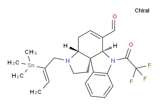 (3aR,6aS,11bS)-7-(2,2,2-三氟乙酰基)-3-((Z)-2-(三甲基锡基)丁-2-烯-1-基)-2,3,3a,4,6a,7-六氢-1H-吡咯并[2,3-d]咔唑-6-甲醛