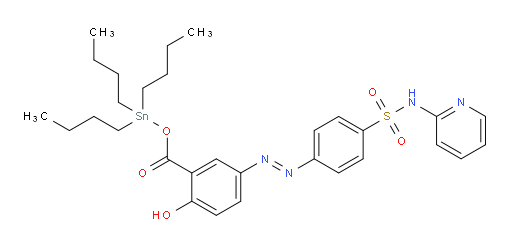 (E)-tributylstannyl 2-hydroxy-5-((4-(N-(pyridin-2-yl)sulfamoyl)phenyl)diazenyl)benzoate