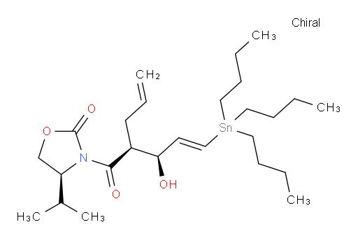 (S)-3-((2S,3S,E)-2-allyl-3-hydroxy-5-(tributylstannyl)pent-4-enoyl)-4-isopropyloxazolidin-2-one