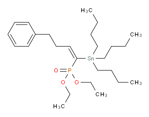 (E)-diethyl (4-phenyl-1-(tributylstannyl)but-1-en-1-yl)phosphonate
