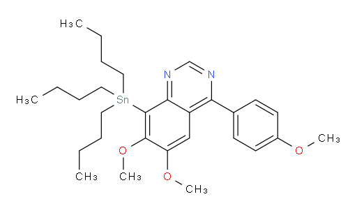 6,7-二甲氧基-4-(4-甲氧基苯基)-8-(三丁基锡基)喹唑啉
