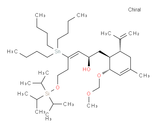(R,E)-1-((1S,2R,6R)-2-(methoxymethoxy)-4-methyl-6-(prop-1-en-2-yl)cyclohex-3-en-1-yl)-4-(tributylstannyl)-6-((triisopropylsilyl)oxy)hex-3-en-2-ol