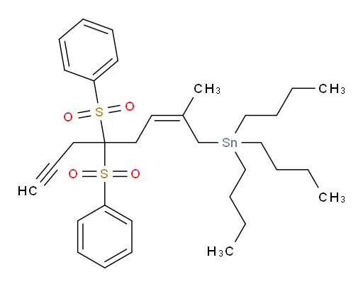 (Z)-tributyl(2-methyl-5,5-bis(phenylsulfonyl)oct-2-en-7-yn-1-yl)stannane