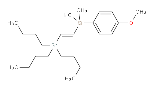 (E)-(4-methoxyphenyl)dimethyl(2-(tributylstannyl)vinyl)silane