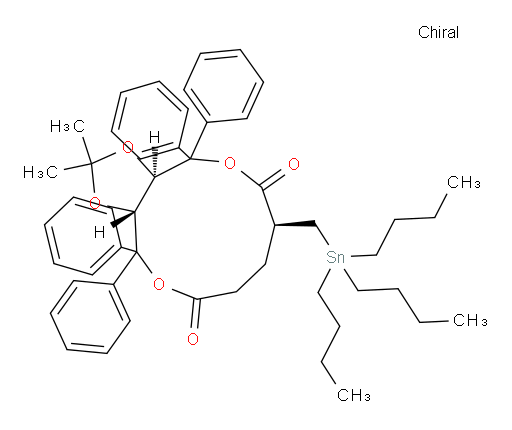 (3aR,7S,12aR)-2,2-dimethyl-4,4,12,12-tetraphenyl-7-((tributylstannyl)methyl)tetrahydro-3aH-[1,3]dioxolo[4,5-c][1,6]dioxacycloundecine-6,10(4H,7H)-dione