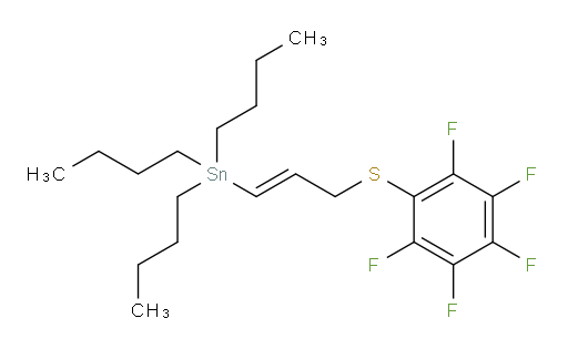 (E)-tributyl(3-((perfluorophenyl)thio)prop-1-en-1-yl)stannane