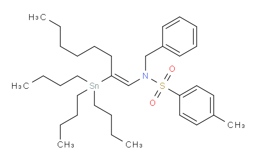 (E)-N-苄基-4-甲基-N-(2-(三丁基锡基)辛-1-烯-1-基)苯磺酰胺